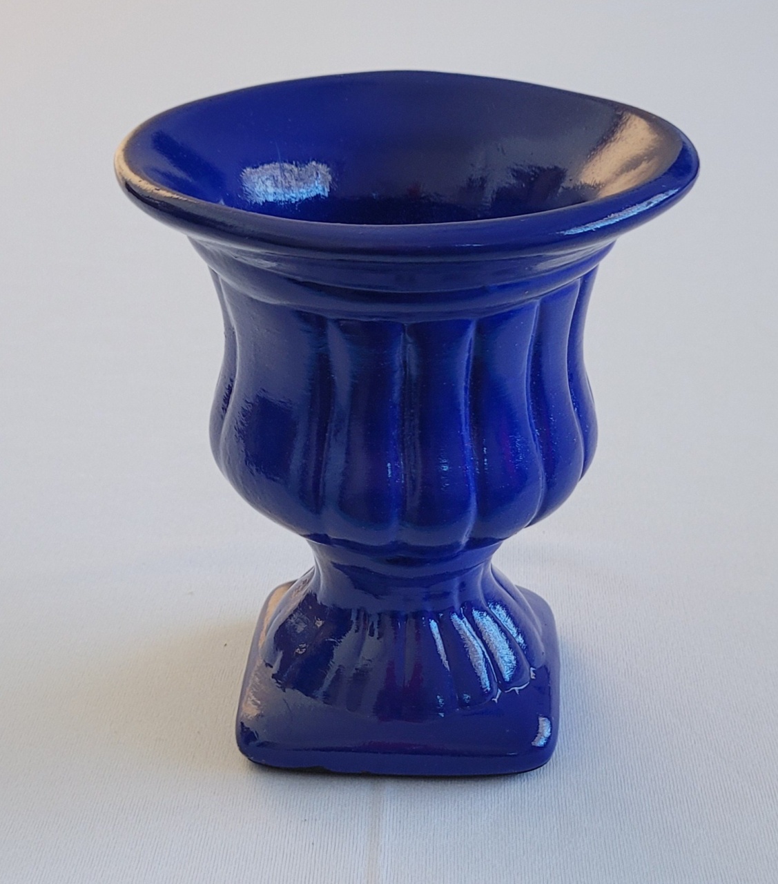 Vaso Azul Escuro ( Cerâmica) - P - lucia mendonça decoraçoes