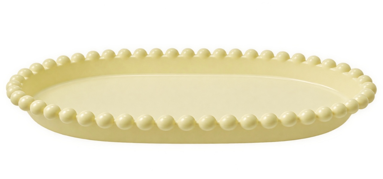 Bandeja Pérola Oval - Amarelo Candy - lucia mendonça decoraçoes