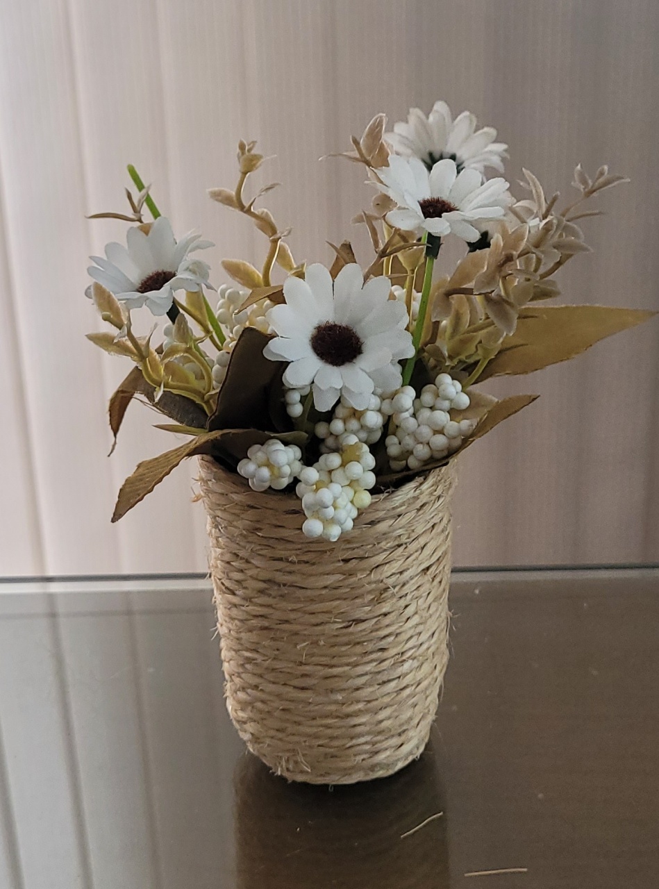 Vaso Barbante + Arranjo Pp - lucia mendonça decoraçoes
