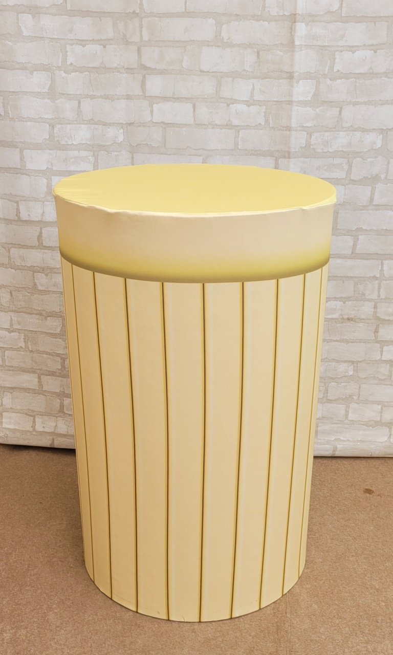 Capa Cilindro Amarelo Ripado G - lucia mendonça decoraçoes