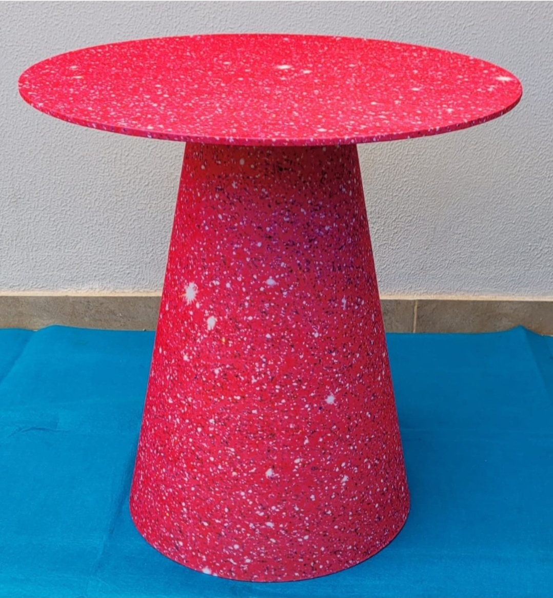Capa Mesa Cone - Rosa Glitter  - lucia mendonça decoraçoes