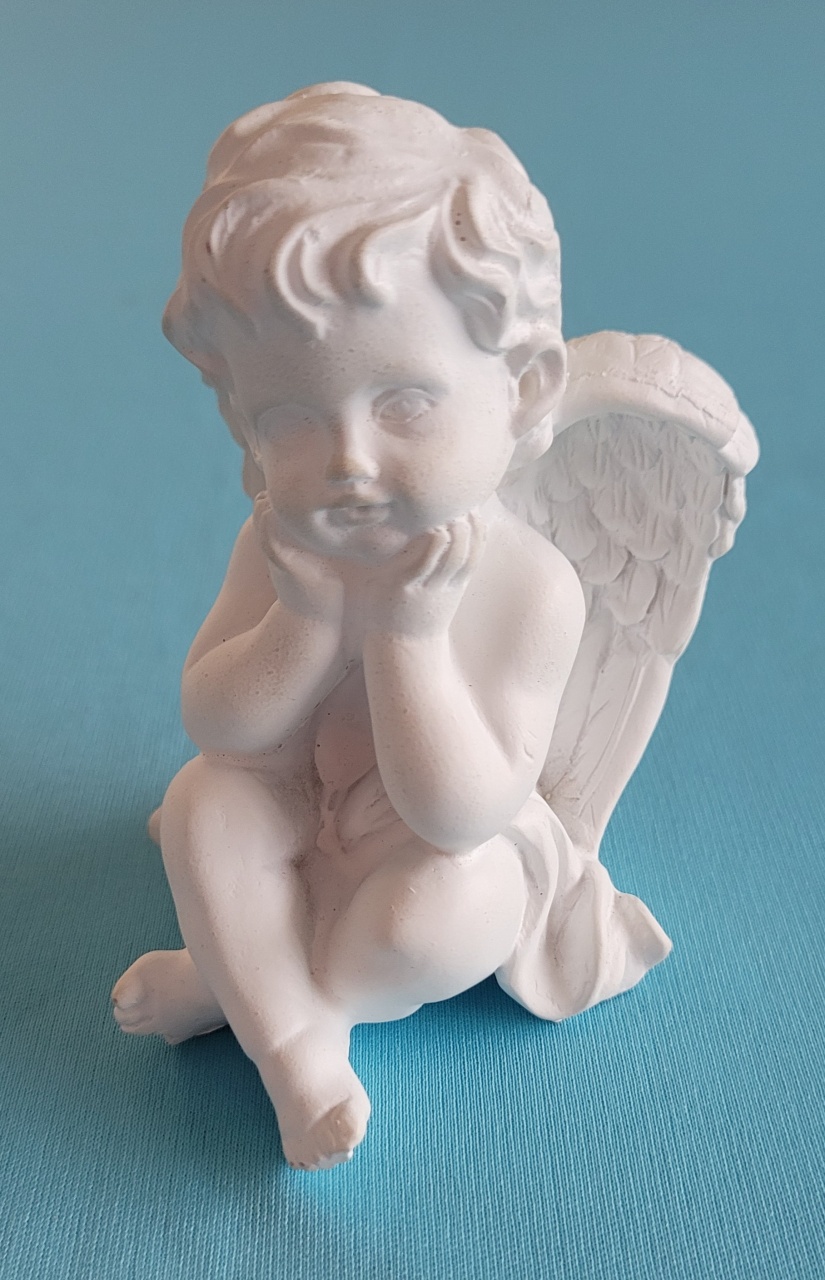 Anjo Mãos No Queixo P - lucia mendonça decoraçoes