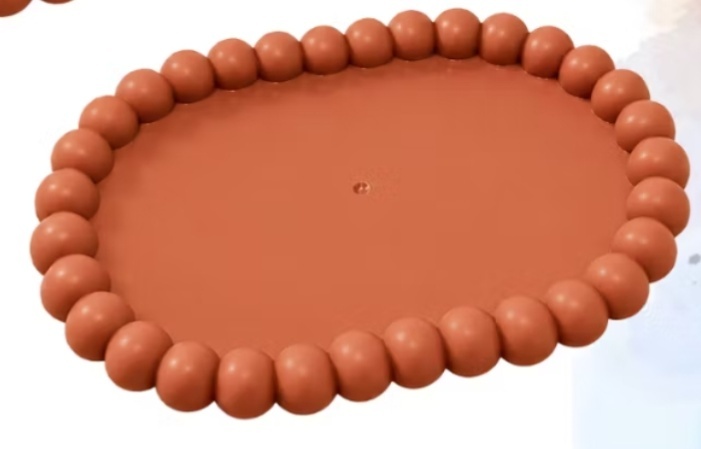 Bandeja Petit Oval - Terracota - lucia mendonça decoraçoes
