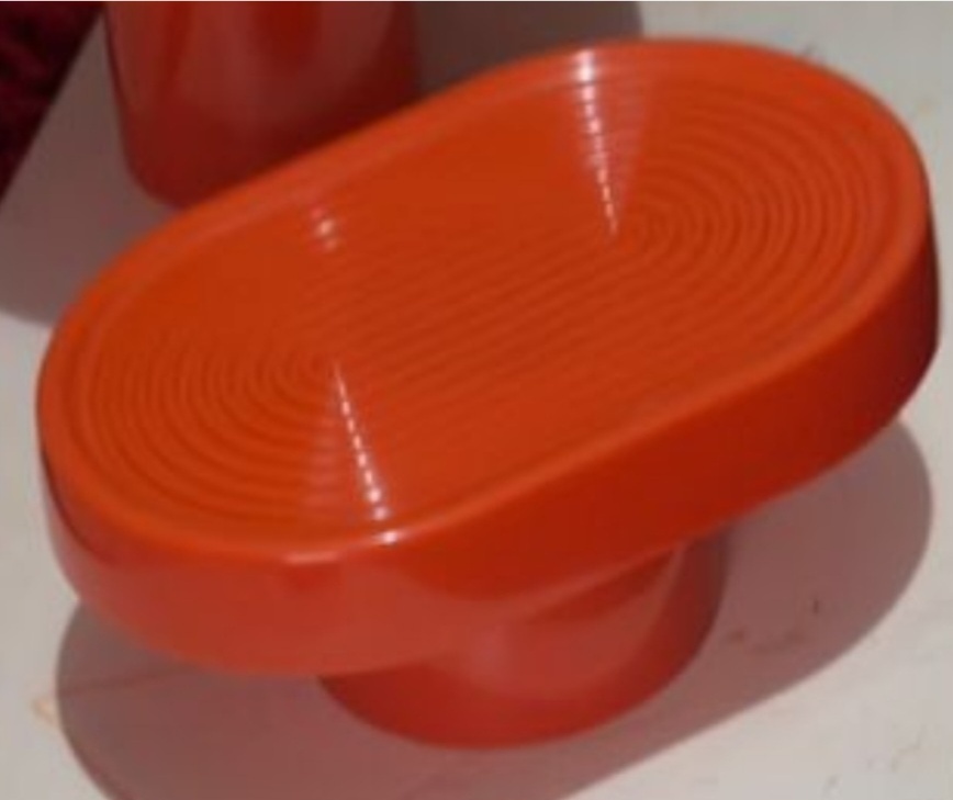 Boleira Alegra Laranja - Oval - Com Pé  - lucia mendonça decoraçoes