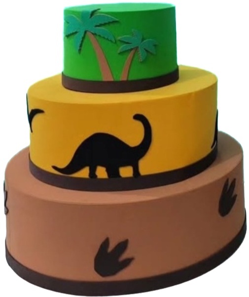 Bolo Dinossauros - lucia mendonça decoraçoes