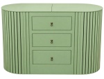 Cômoda Oval Ripada Verde Oliva - imagem 1