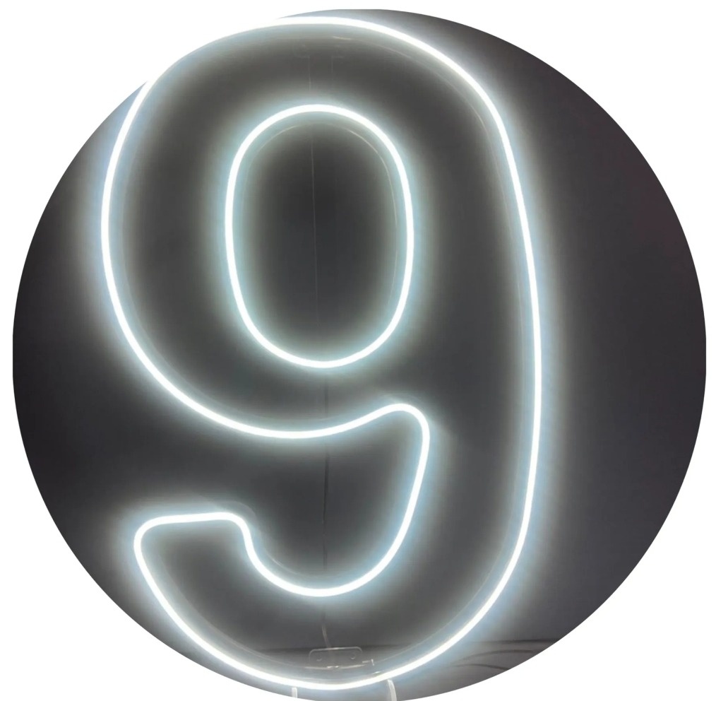Número 9 - Led - Branco Frio  - lucia mendonça decoraçoes
