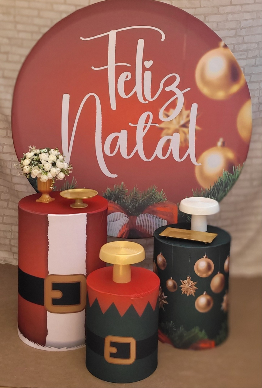Natal Com Painel Redondo  - lucia mendonça decoraçoes