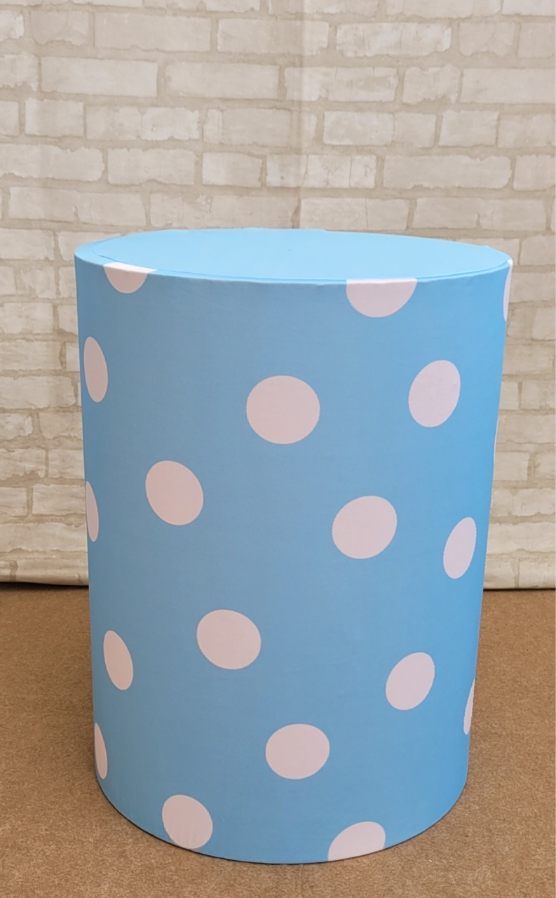 Capa Cilindro Azul Poá Urso Baloeiro M - lucia mendonça decoraçoes