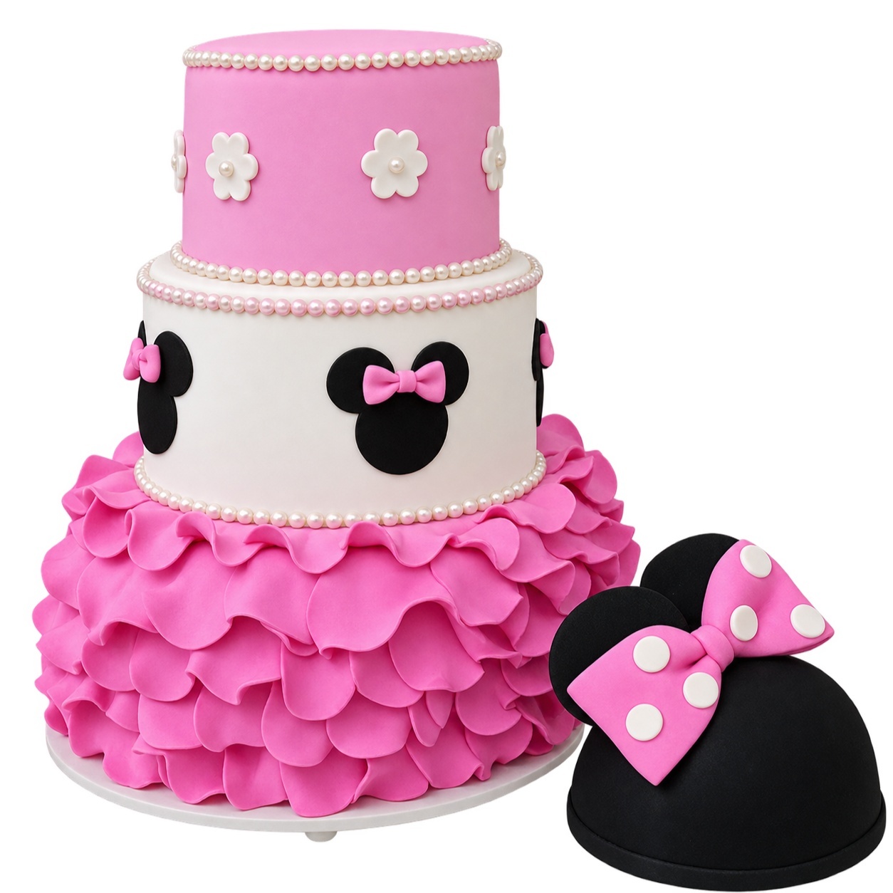 Bolo Minie Rosa - lucia mendonça decoraçoes