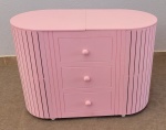 Cômoda Oval Ripada Rosa - imagem 1