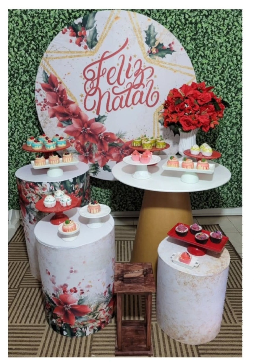 Natal Painel Redondo  - lucia mendonça decoraçoes
