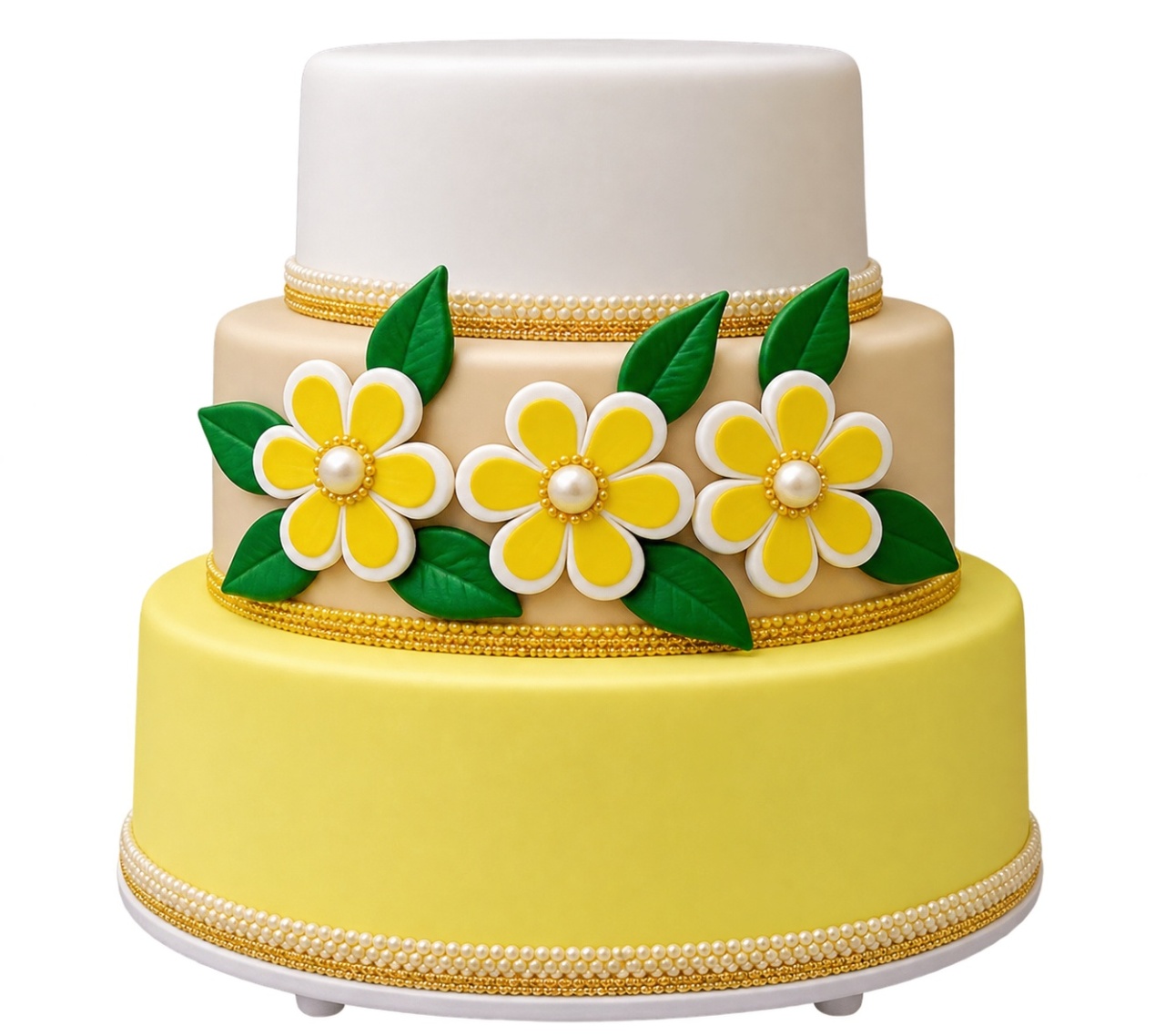 Bolo Flores Amarelas - lucia mendonça decoraçoes