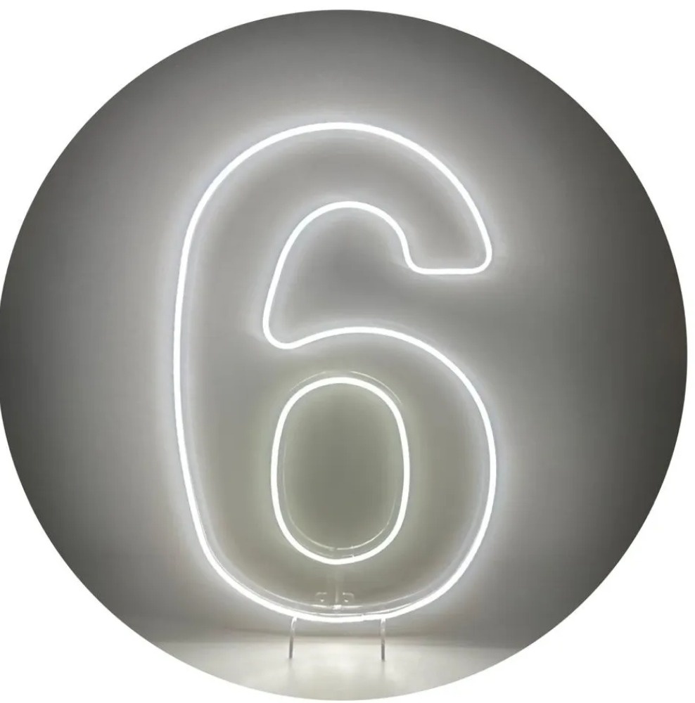 Número 6 - Led - Branco Frio  - lucia mendonça decoraçoes