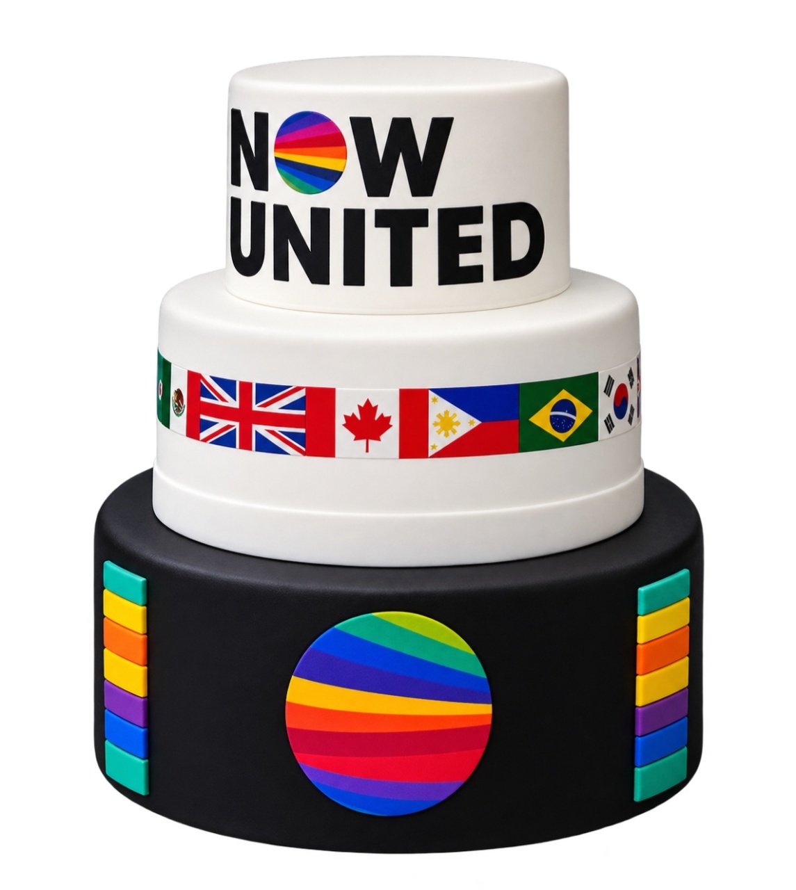 Bolo Now United - lucia mendonça decoraçoes