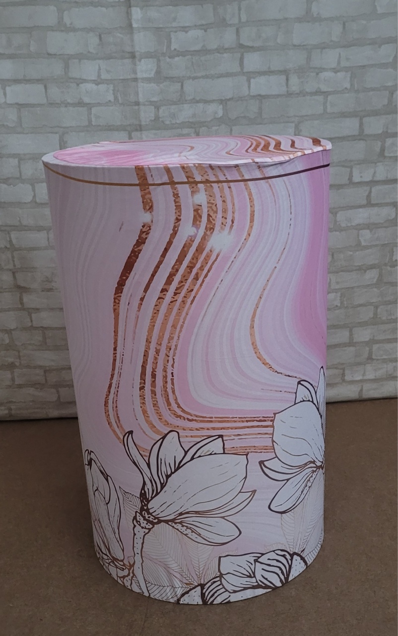 Capa Cilindro Rosa Dourado G - lucia mendonça decoraçoes