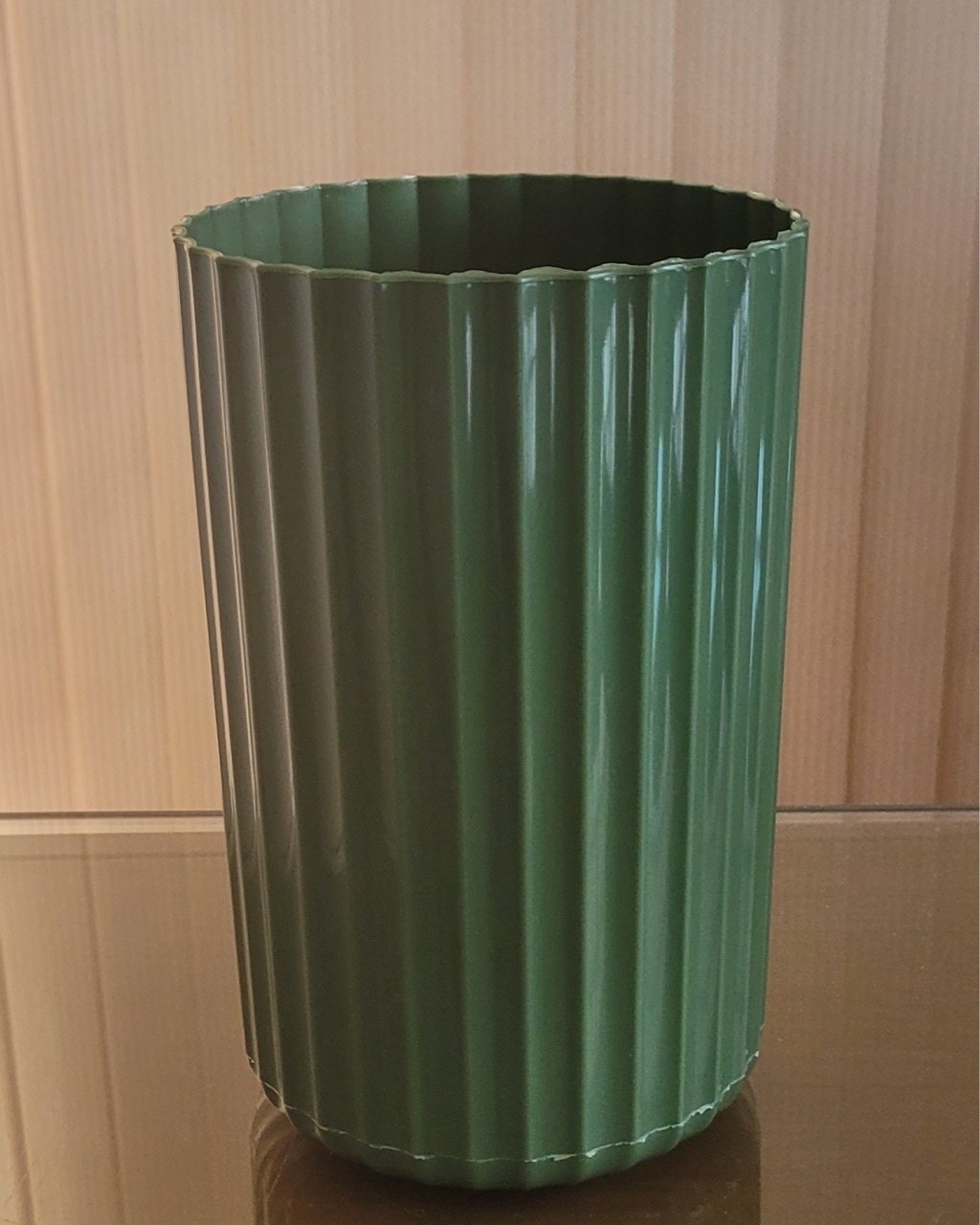 Vaso Canelado - Verde Militar - lucia mendonça decoraçoes