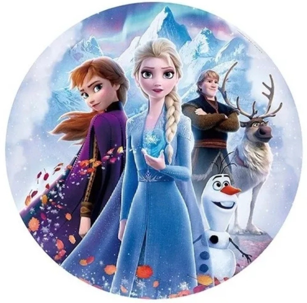 Capa Painel Redondo Frozen - lucia mendonça decoraçoes