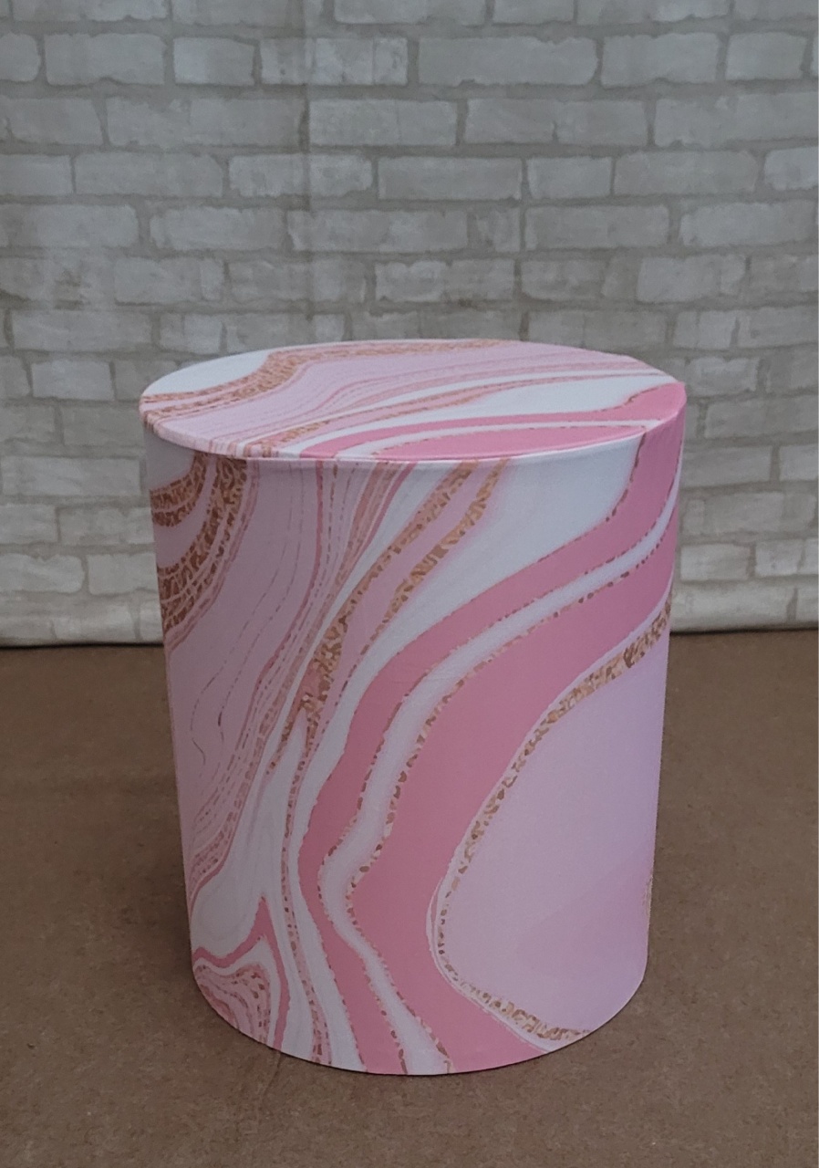Capa Cilindro Rosa Dourado P - lucia mendonça decoraçoes