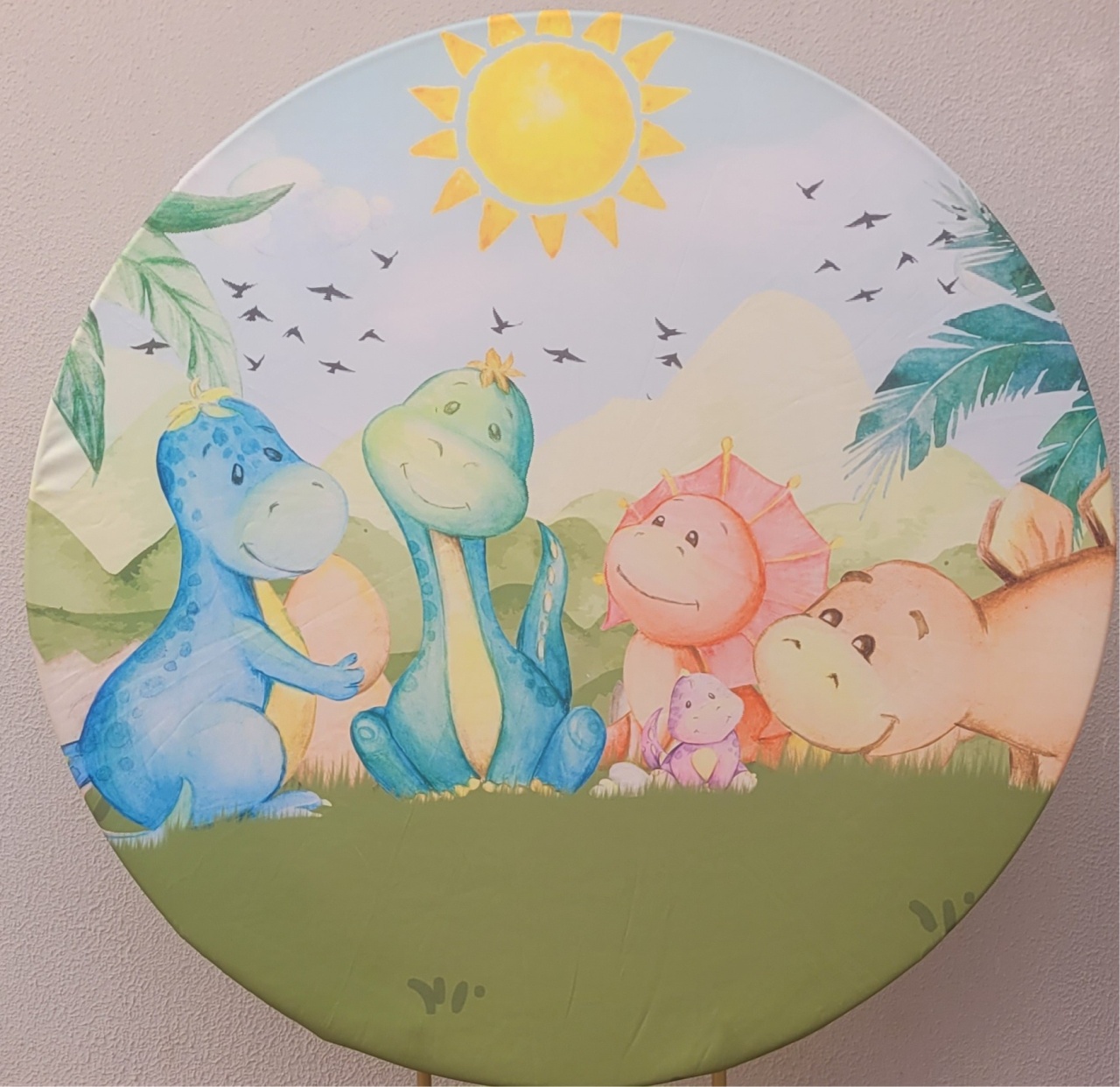 Capa Painel Redondo Dino Baby - lucia mendonça decoraçoes