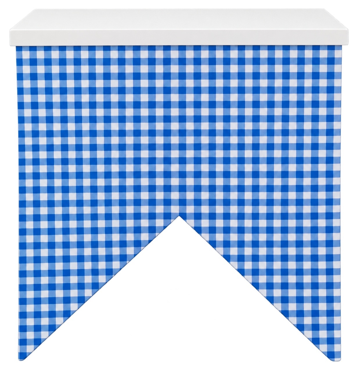 Mesa Bandeirinha Quadriculado Azul/ Branco - lucia mendonça decoraçoes