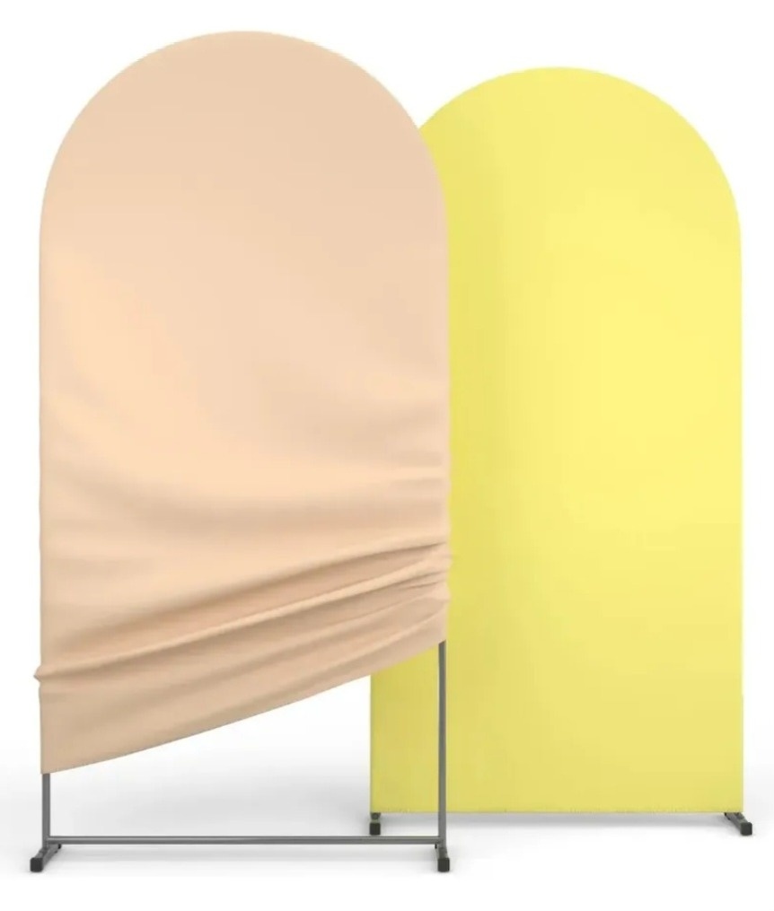 Capa Painel  Para Romano - Amarelo Bebê / Nude - lucia mendonça decoraçoes