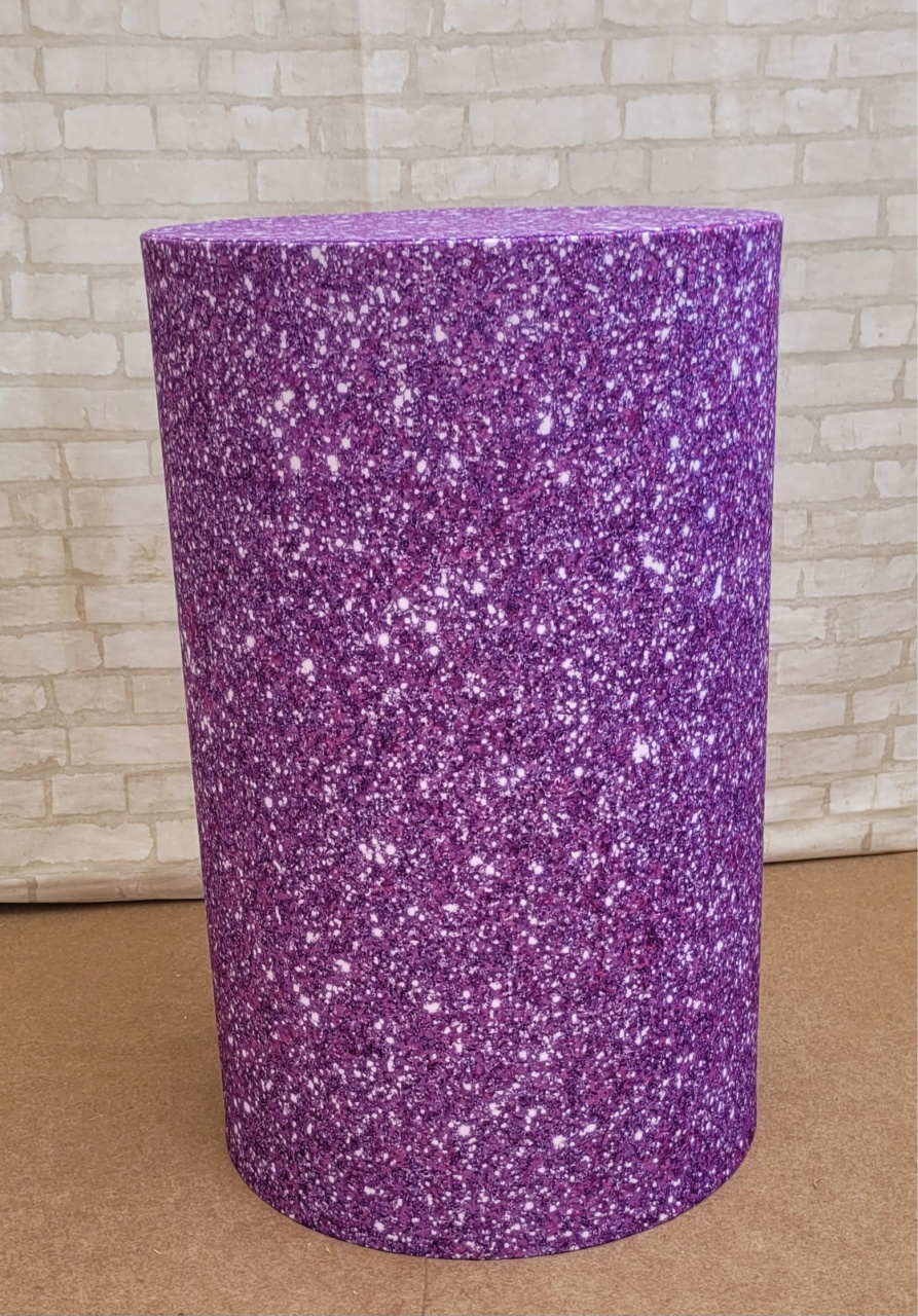 Capa Cilindro - Roxo Glitter G - lucia mendonça decoraçoes