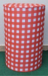 Capa Cilindro Quadriculado Vermelho - G - imagem 2