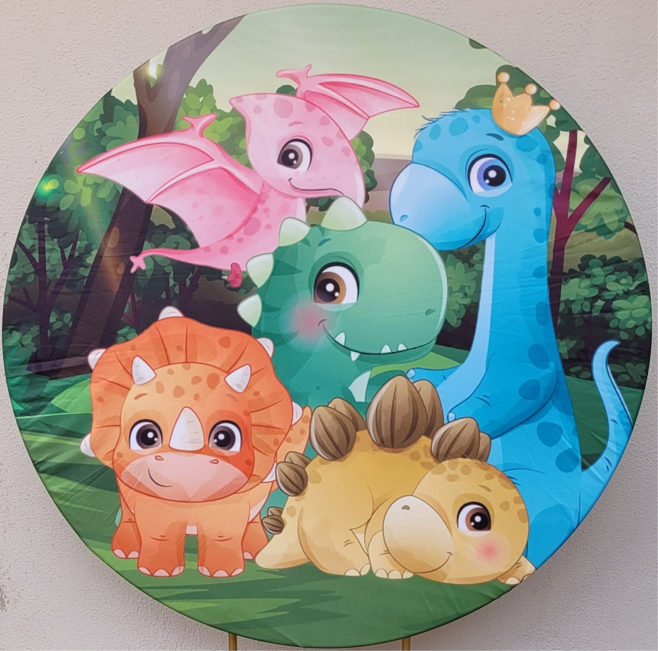 Capa Painel Redondo Dino Baby  - lucia mendonça decoraçoes