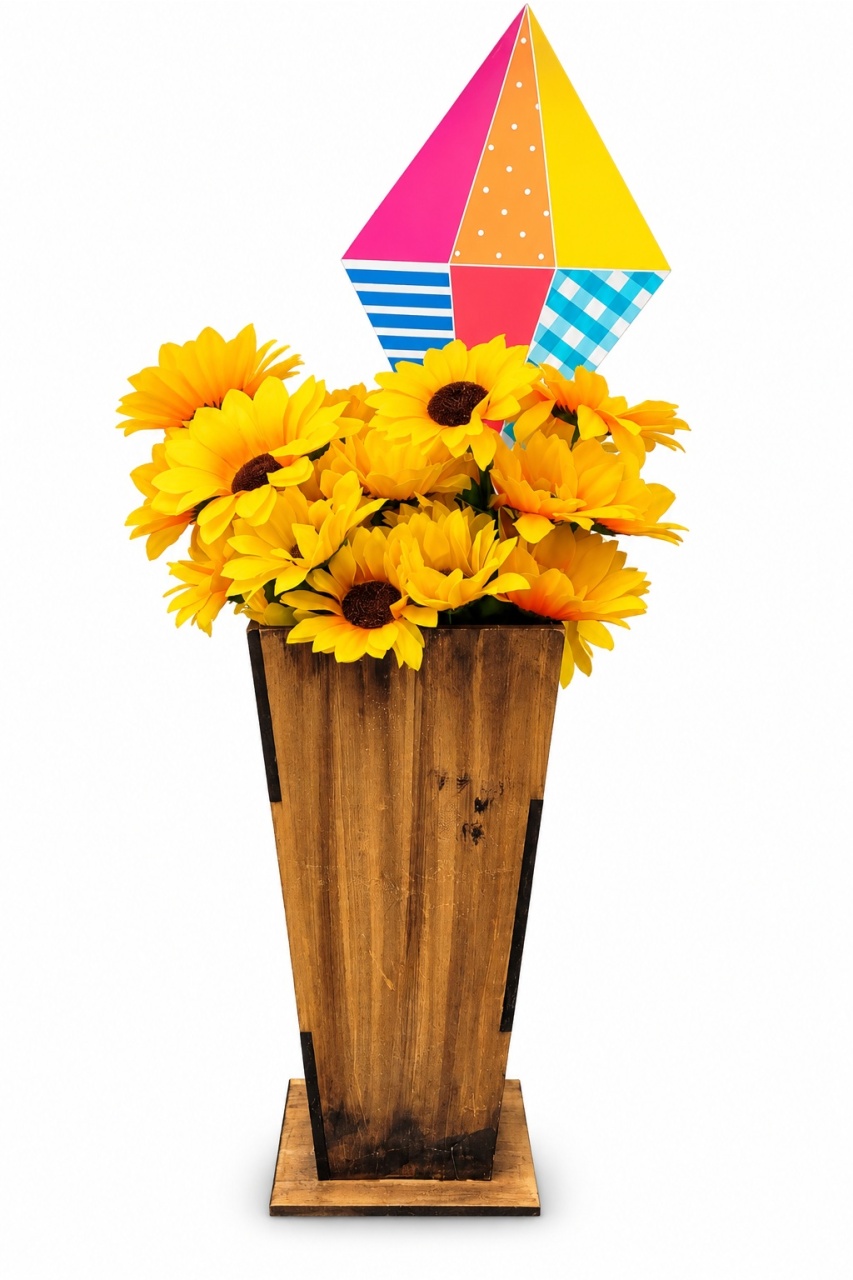 Girassol + Pipa + Vaso - lucia mendonça decoraçoes