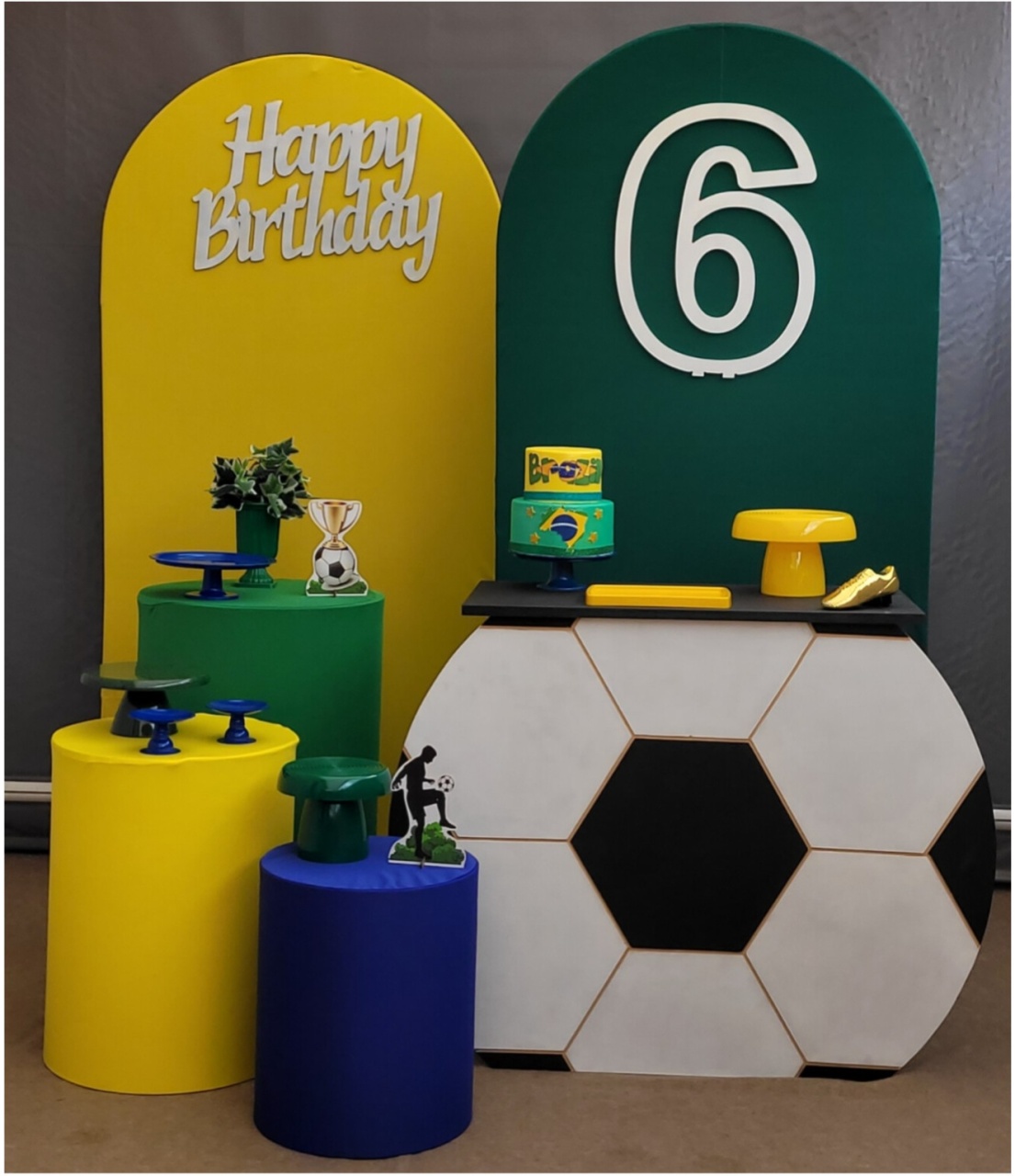 Futebol 17 - Verde/Amarelo - M - lucia mendonça decoraçoes