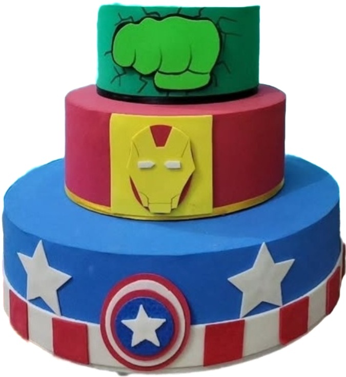Bolo Vingadores - lucia mendonça decoraçoes
