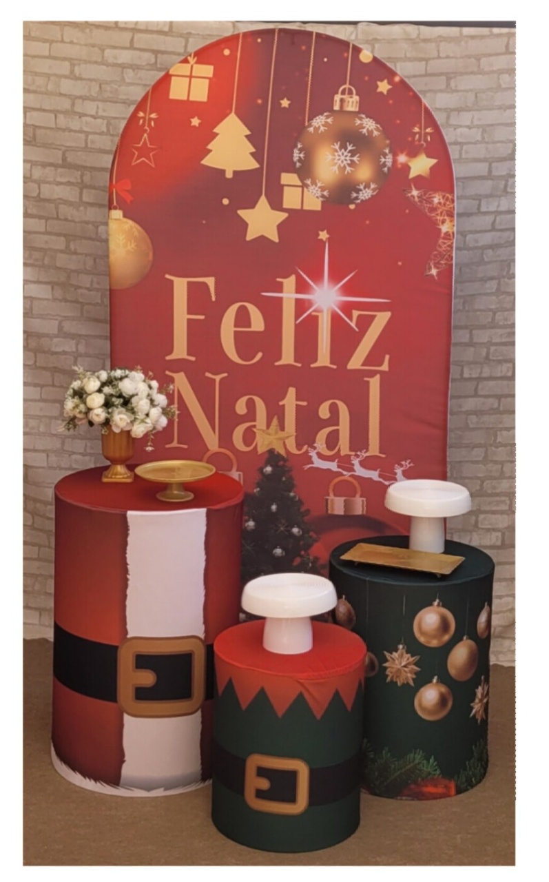 Natal Com Painel Romano - lucia mendonça decoraçoes