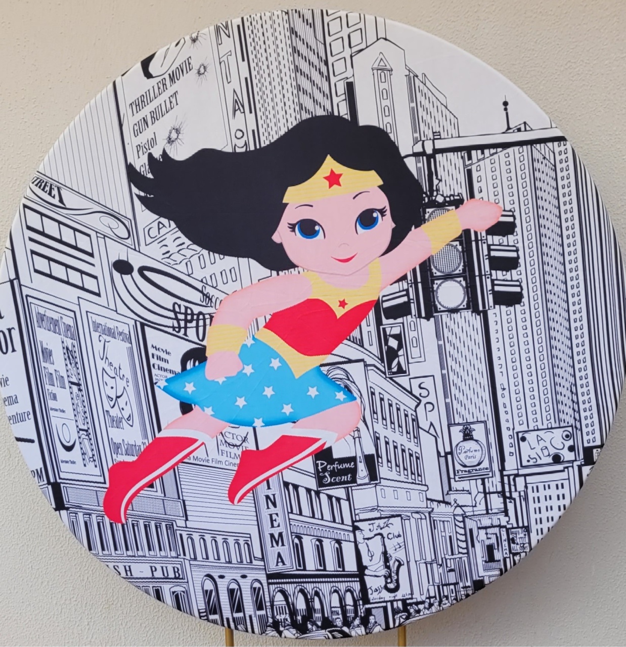 Capa Painel Mulher Maravilha Baby - lucia mendonça decoraçoes