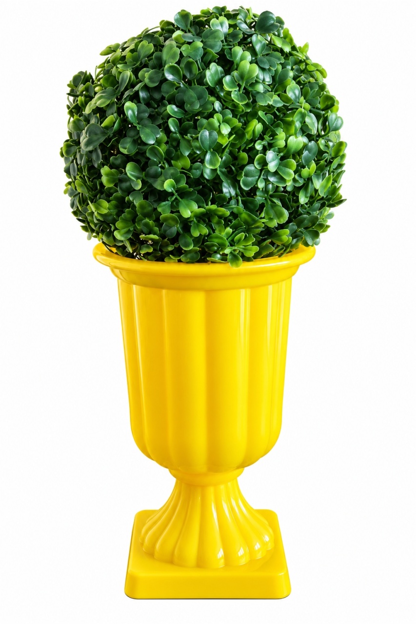 Vaso Amarelo P + Buchinho - lucia mendonça decoraçoes