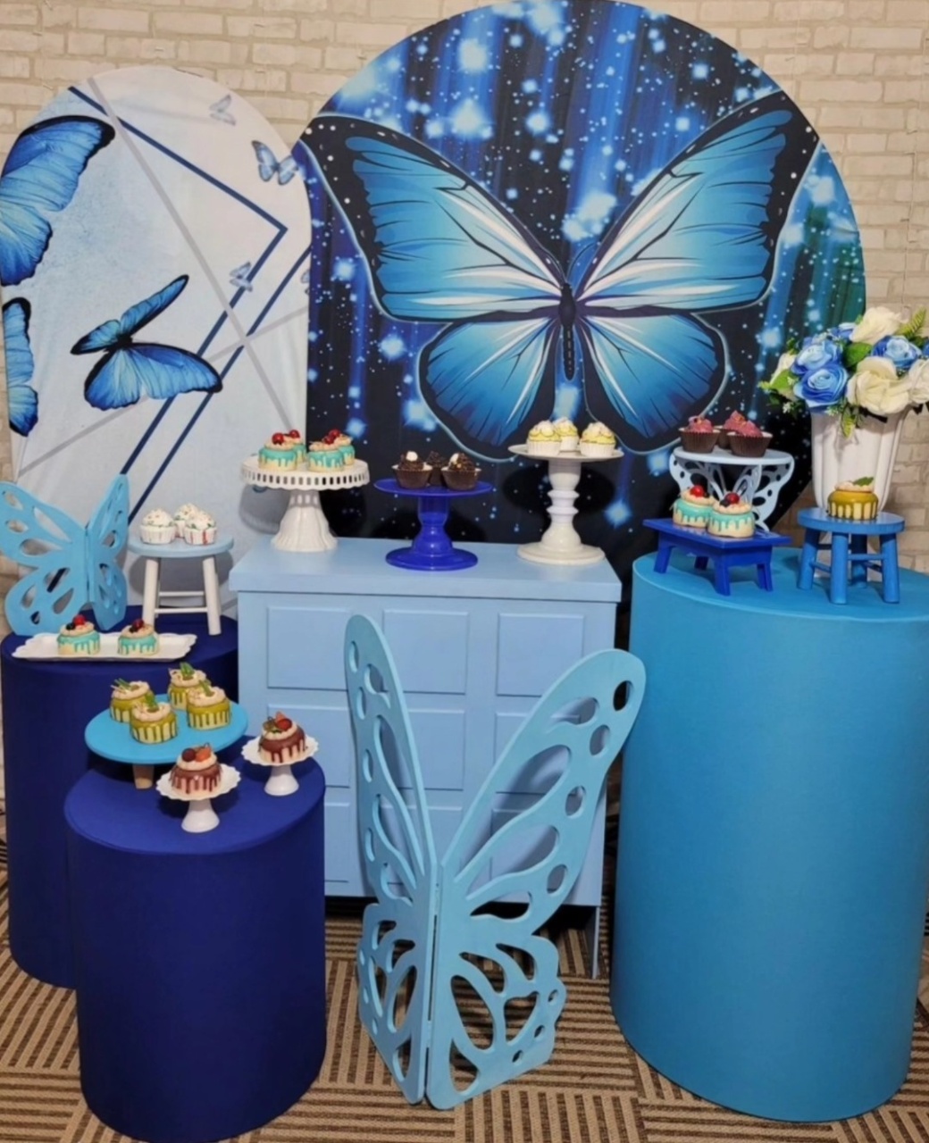 Borboleta Azul M - lucia mendonça decoraçoes