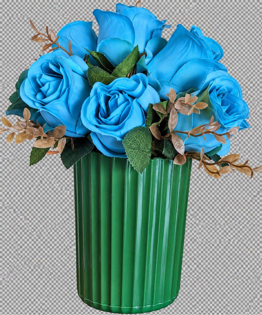 Vaso Cancelado Verde + Arranjo - lucia mendonça decoraçoes