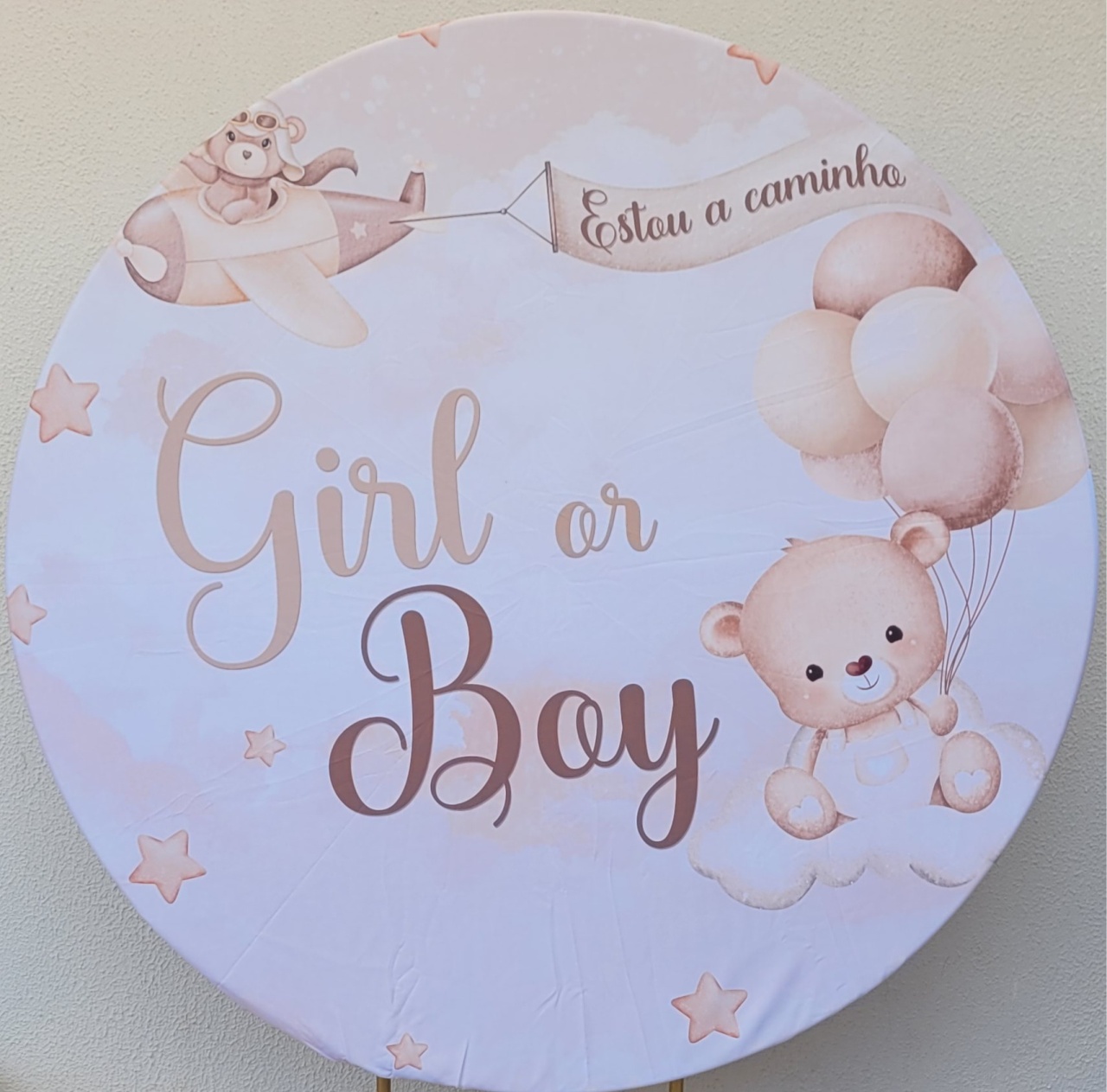 Capa Painel Redondo  - Girl Or Boy - lucia mendonça decoraçoes