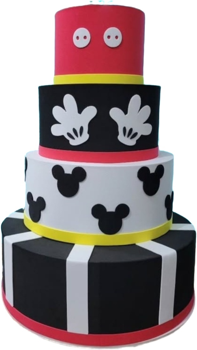 Bolo Mickey / Minie Vermelha - lucia mendonça decoraçoes