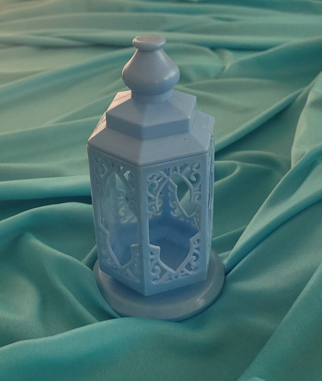 Mini Lanterna Sextavada Azul - lucia mendonça decoraçoes