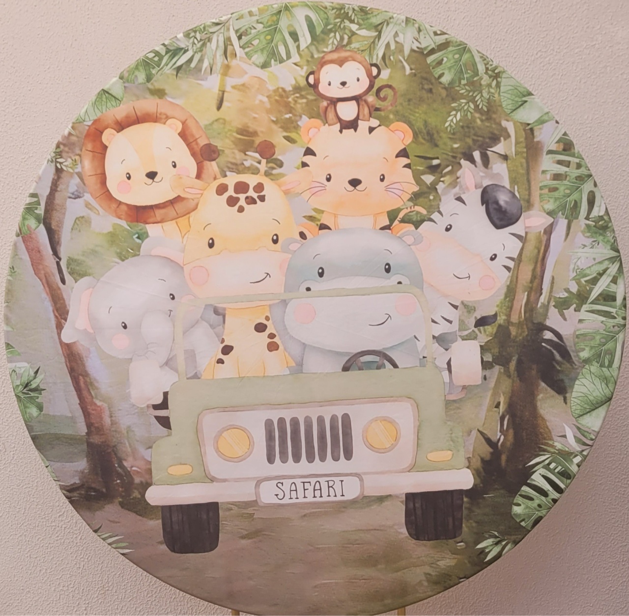 Capa Painel Redondo Safari Baby  - lucia mendonça decoraçoes