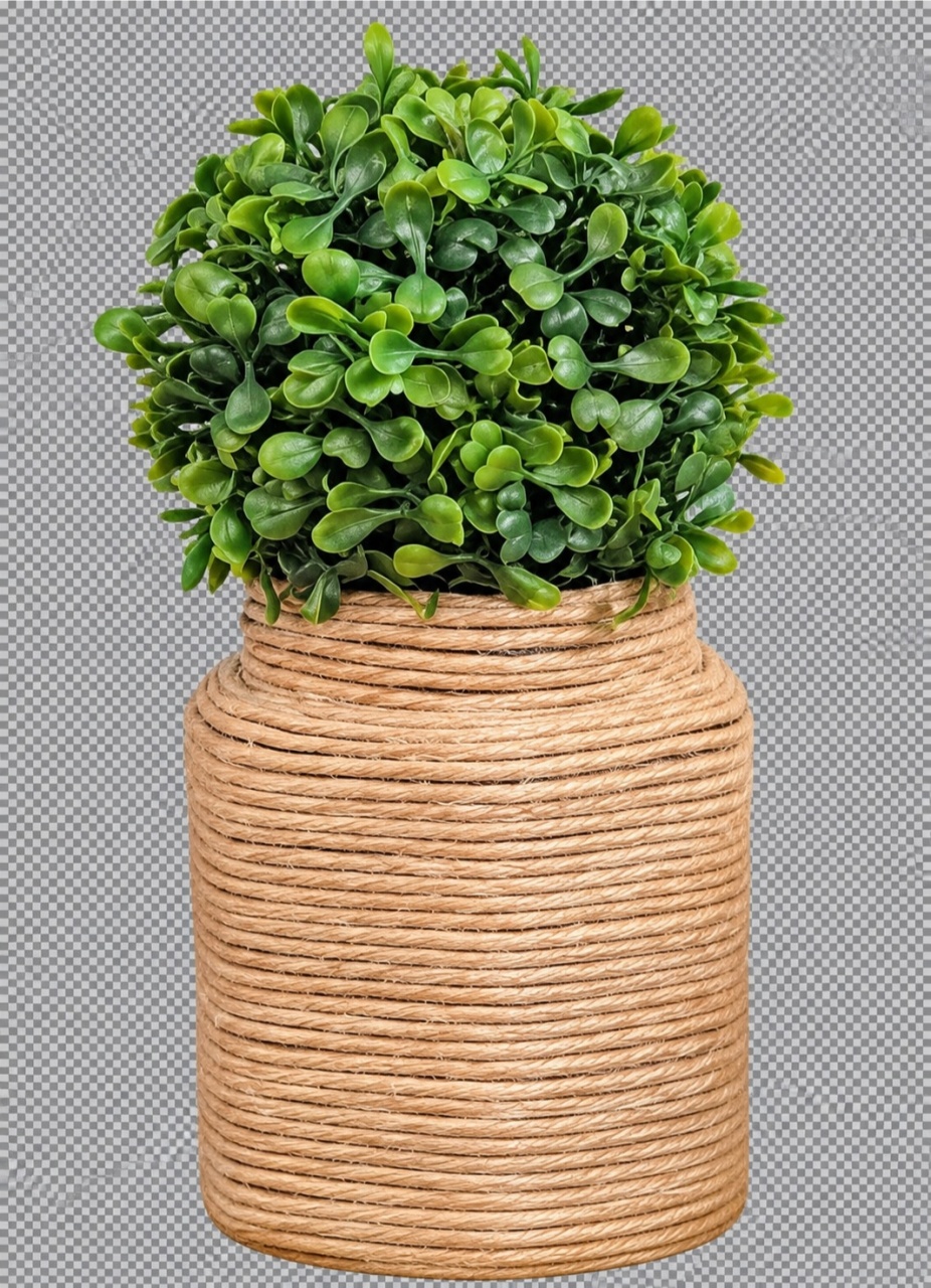 Vaso Barbante + Buchinho P - lucia mendonça decoraçoes