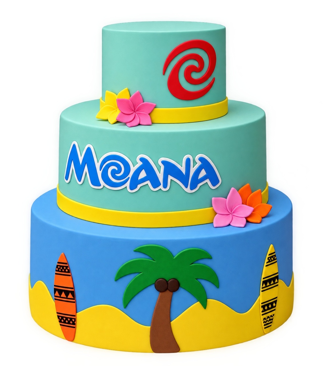 Bolo Moana - lucia mendonça decoraçoes