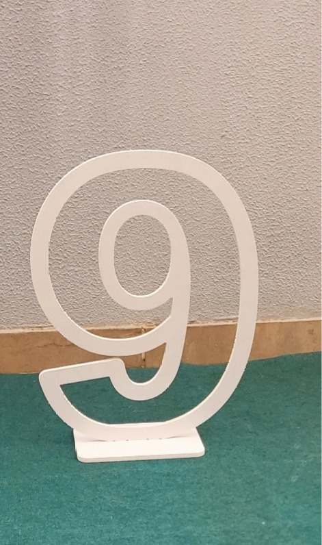 Número 9 - Mdf - lucia mendonça decoraçoes