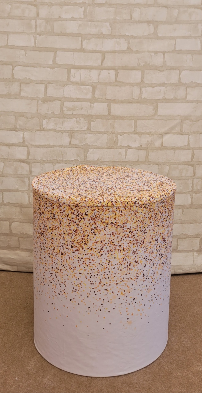 Capa Cilindro Branco Glitter P - lucia mendonça decoraçoes
