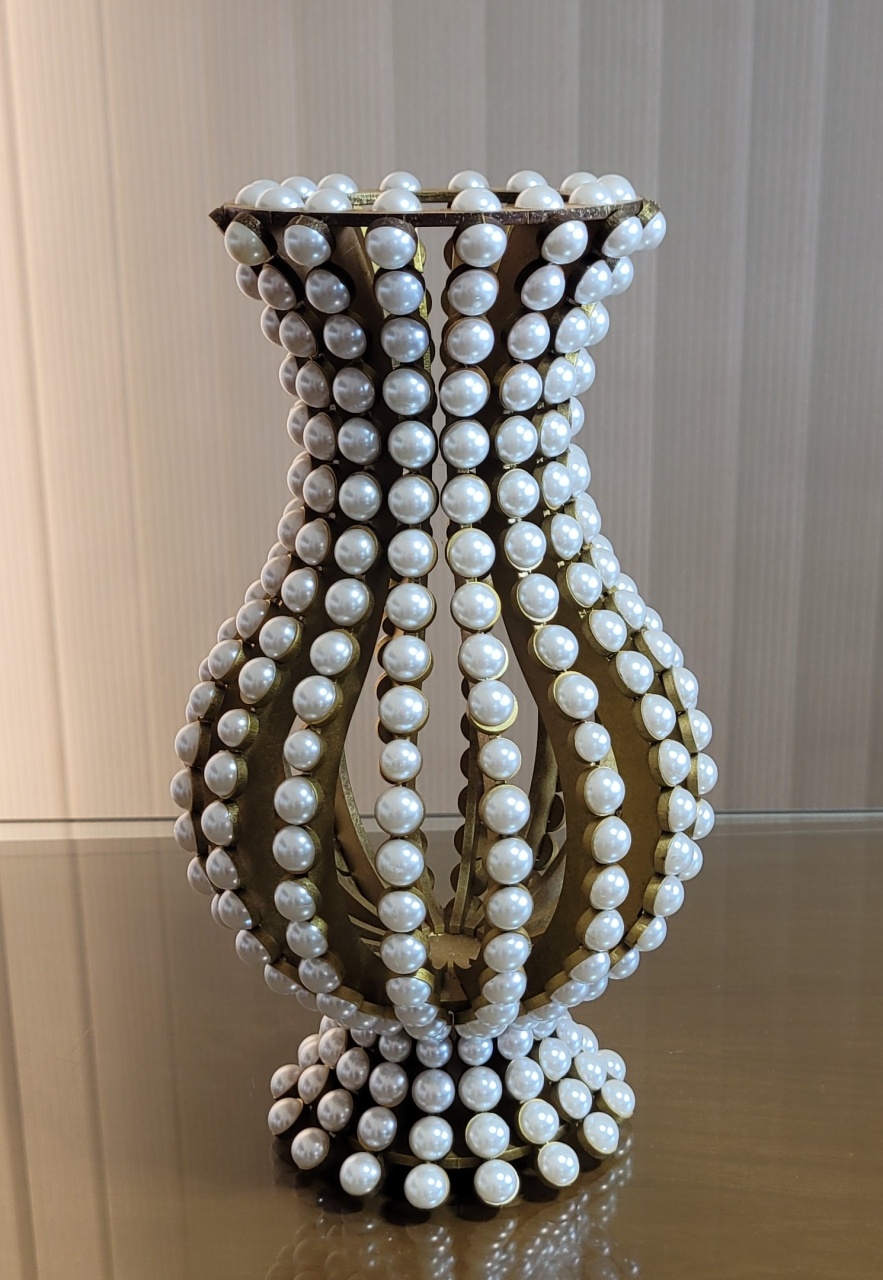 Vaso Pérolas P - lucia mendonça decoraçoes