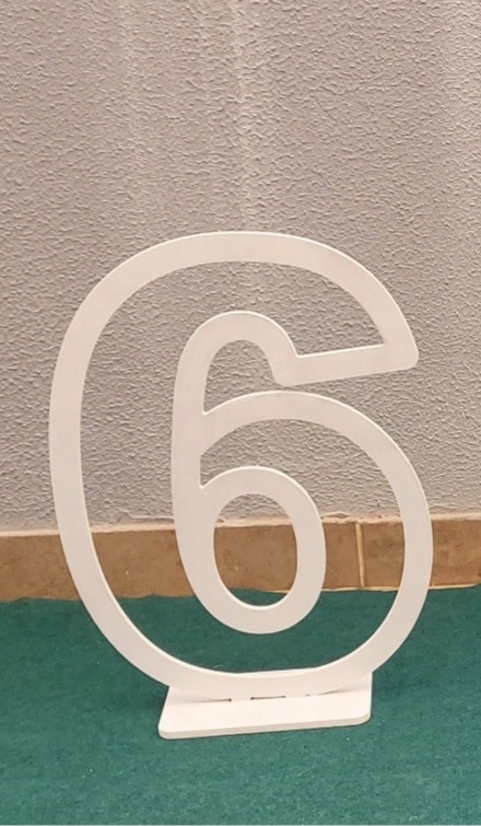 Número 6 - Mdf - lucia mendonça decoraçoes