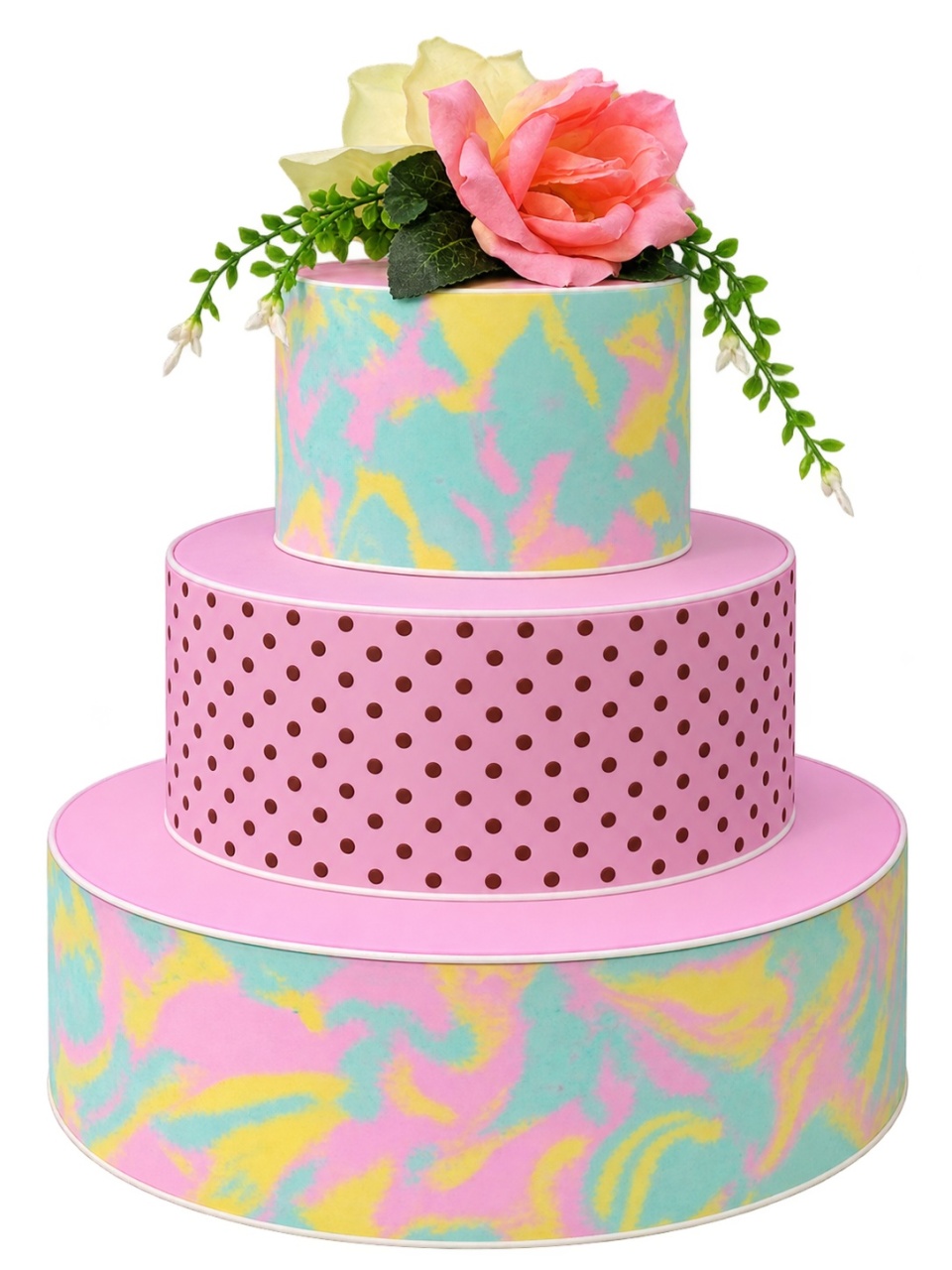 Bolo Poá Clean - lucia mendonça decoraçoes