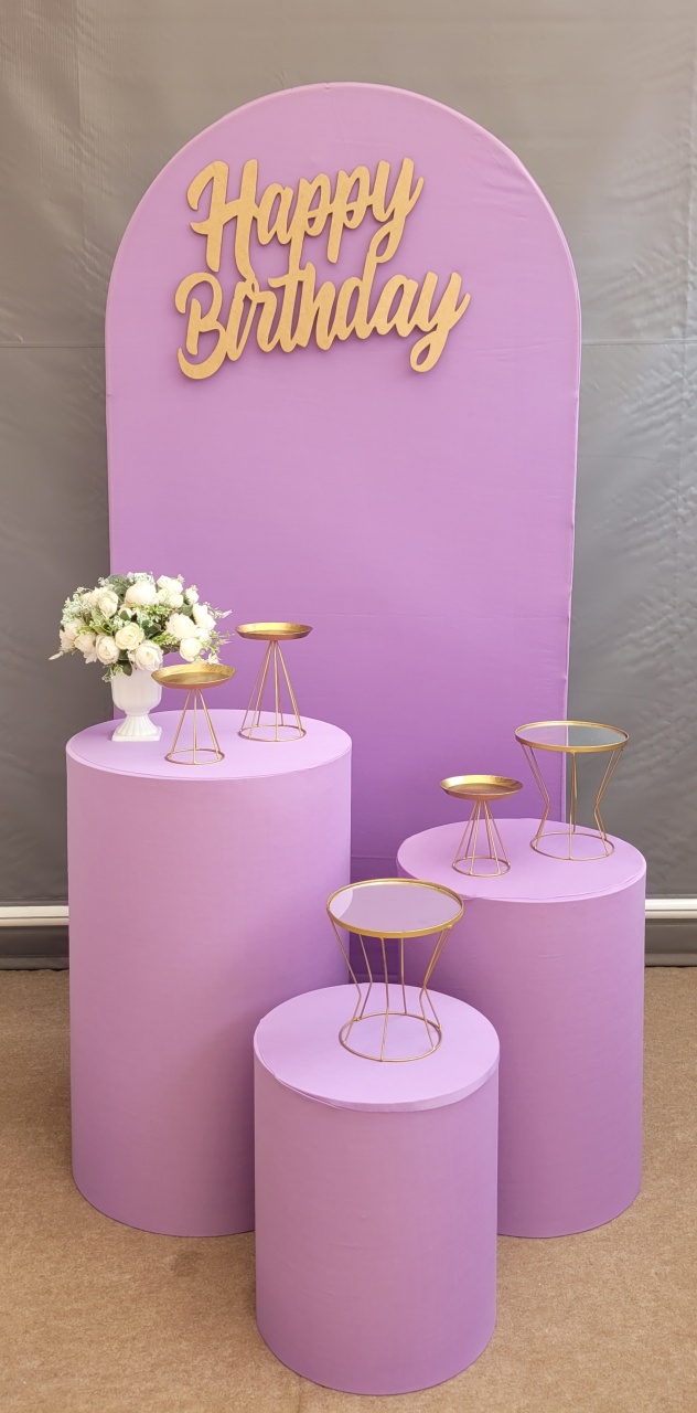 Decoração Happy Birthday- Lilás - lucia mendonça decoraçoes