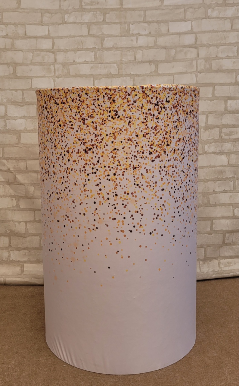 Capa Cilindro Branco Glitter G - lucia mendonça decoraçoes